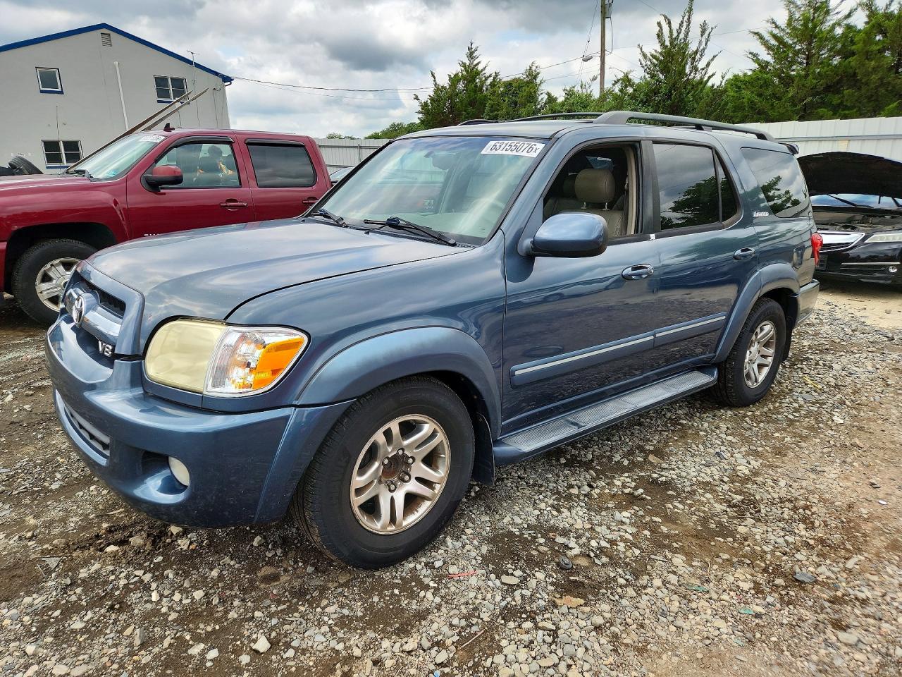 2005 Toyota Sequoia Limited Blue vin: 5TDZT38A55S258452