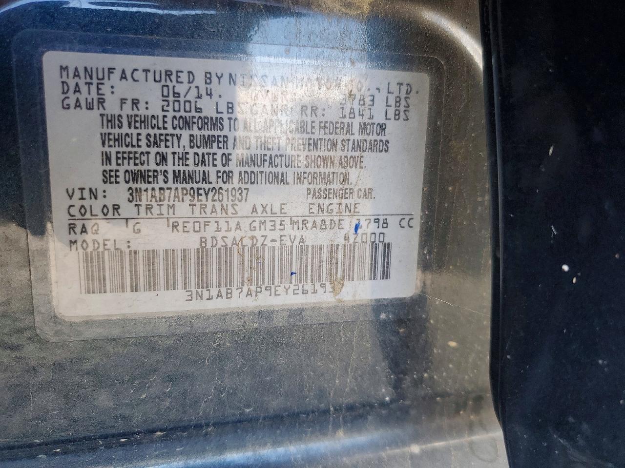 2014 Nissan Sentra Sv Green vin: 3N1AB7AP9EY261937