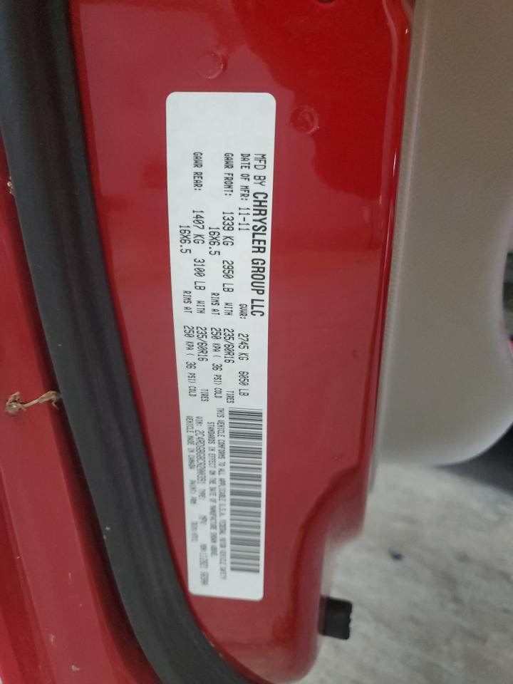 2012 Dodge Grand Caravan Se Красный vin: 2C4RDGBG8CR200391