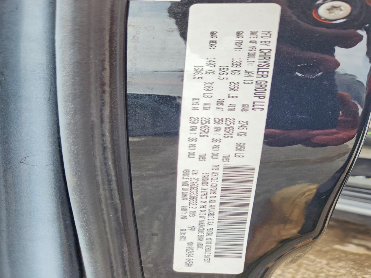2013 Dodge Grand Caravan Sxt White vin: 2C4RDGCG3DR669212