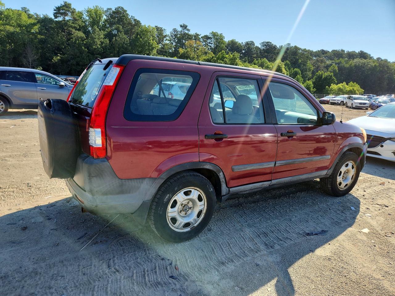 2006 Honda Cr-v Lx Burgundy vin: SHSRD68556U408186