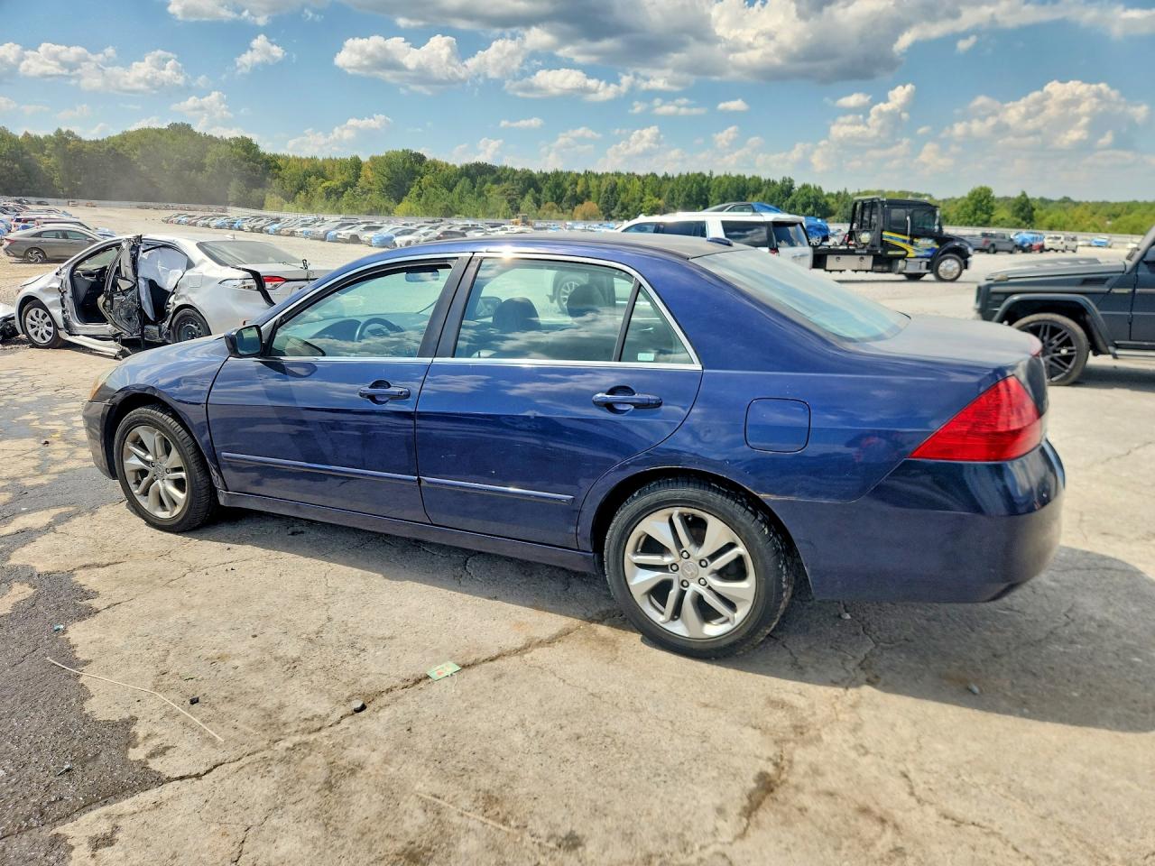 2007 Honda Accord Ex Синий vin: 1HGCM56817A094665