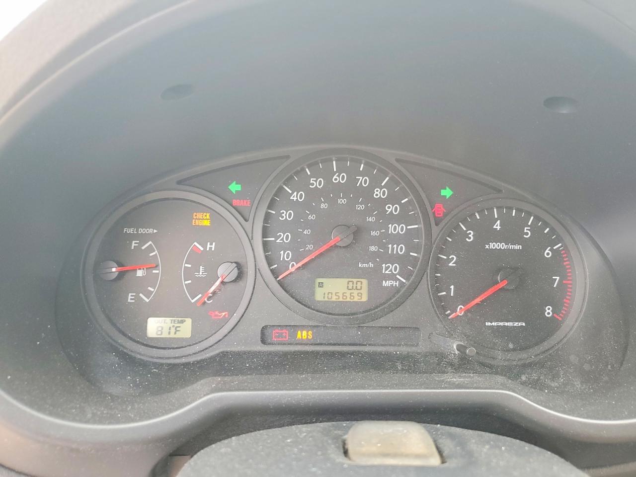 2004 Subaru Impreza Outback Sport Silver vin: JF1GG68584G820049