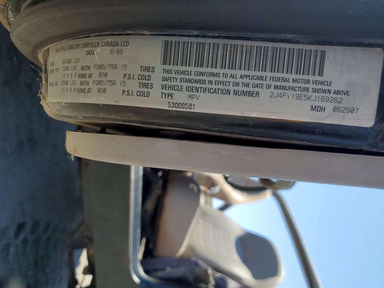 1989 Jeep Wrangler / Yj Black vin: 2J4FY19E5KJ169262