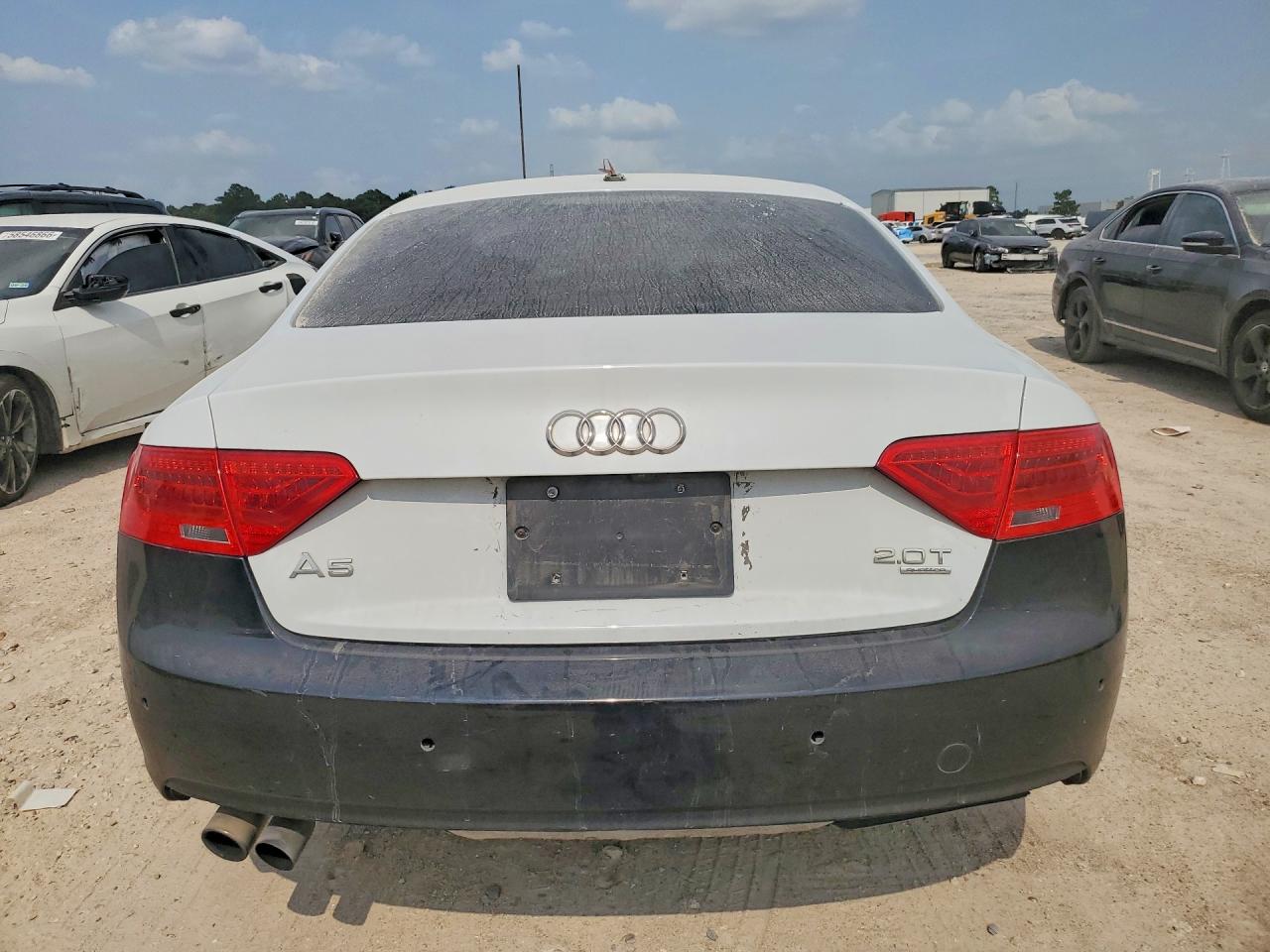 2014 Audi A5 Premium Plus White vin: WAULFAFR4EA028485