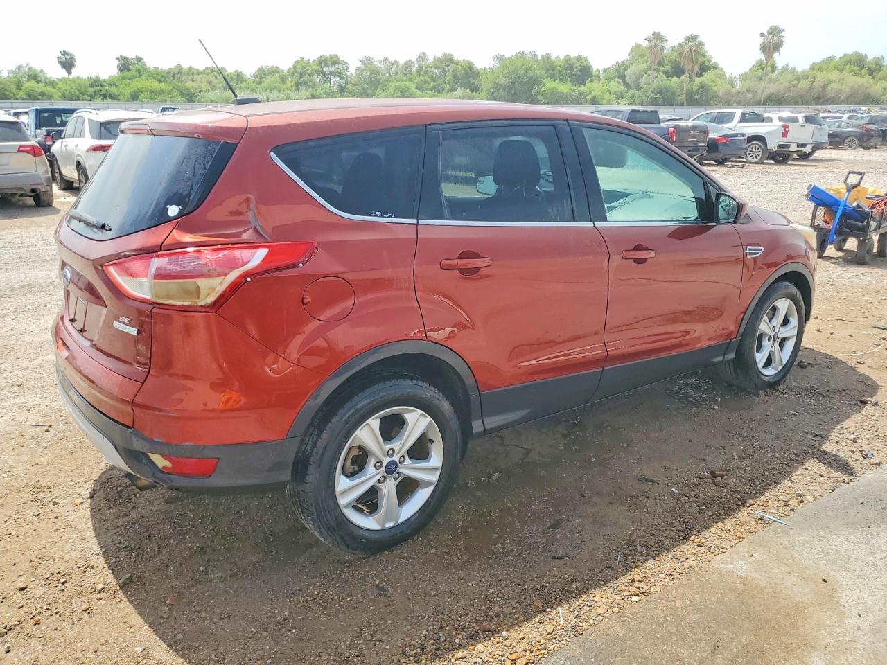 2014 Ford Escape Se Orange vin: 1FMCU0GX7EUD57885