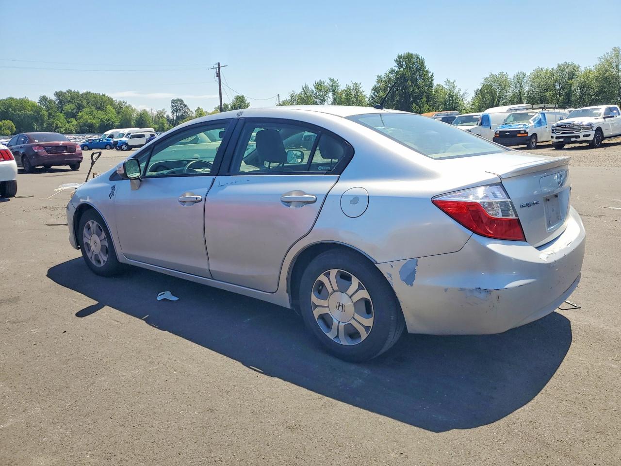 2012 Honda Civic Hybrid Silver vin: JHMFB4F24CS003270