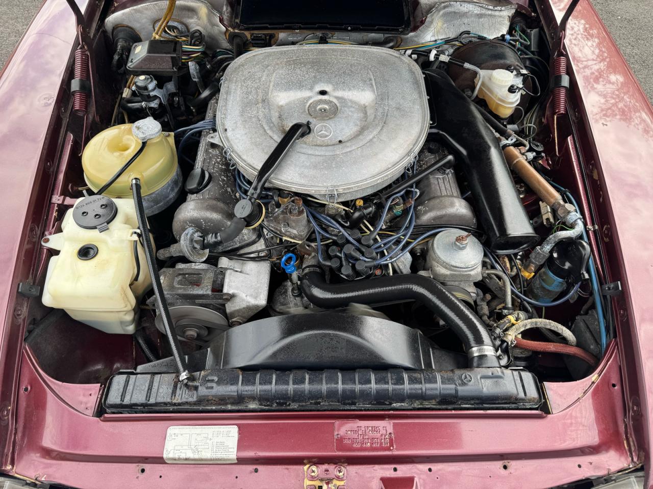 1980 Mercedes-benz 450 Slc Burgundy vin: WDB10702412030205