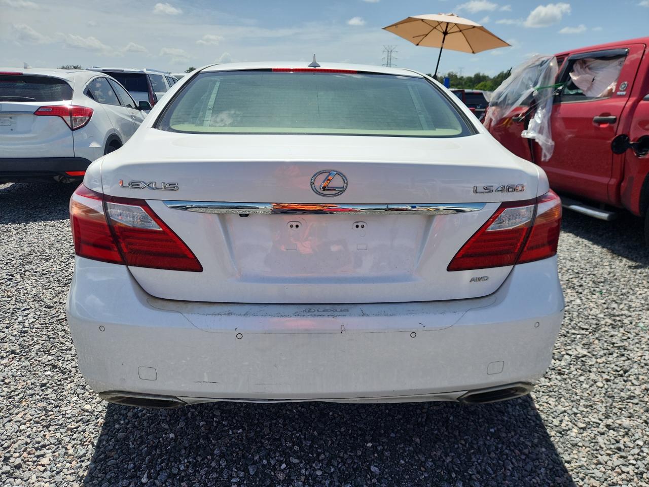 2010 Lexus Ls 460 White vin: JTHCL5EF5A5007141