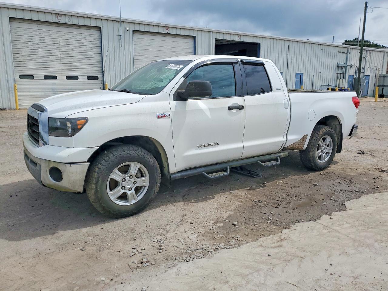2009 Toyota Tundra Sr5 White vin: 5TFRV54129X073545