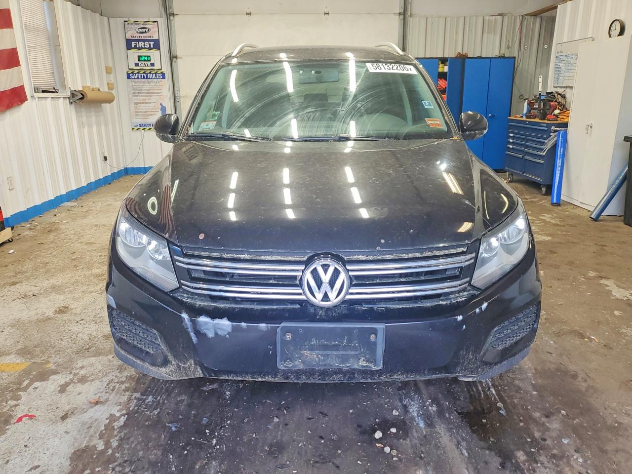 2014 Volkswagen Tiguan S Black vin: WVGBV3AX2EW596073