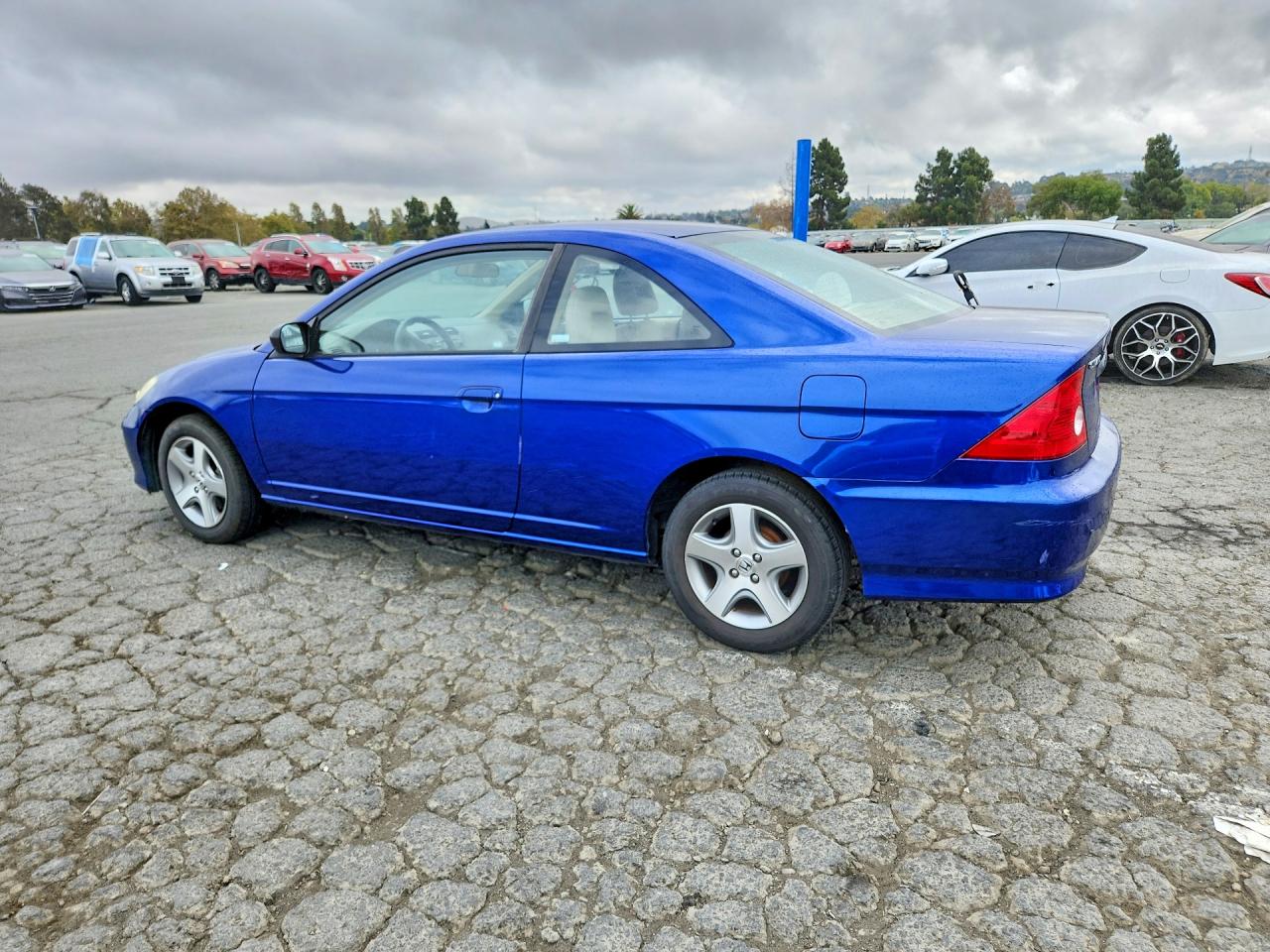 2004 Honda Civic Ex Blue vin: 1HGEM22944L081477