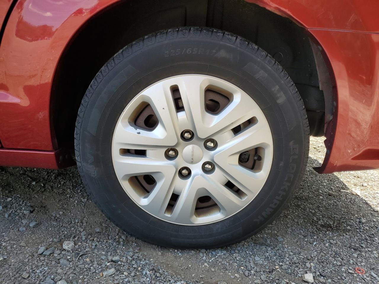 2014 Dodge Grand Caravan Se Burgundy vin: 2C4RDGBG8ER114128 Damage: Left Rear Wheel Cover, Chipped, 2