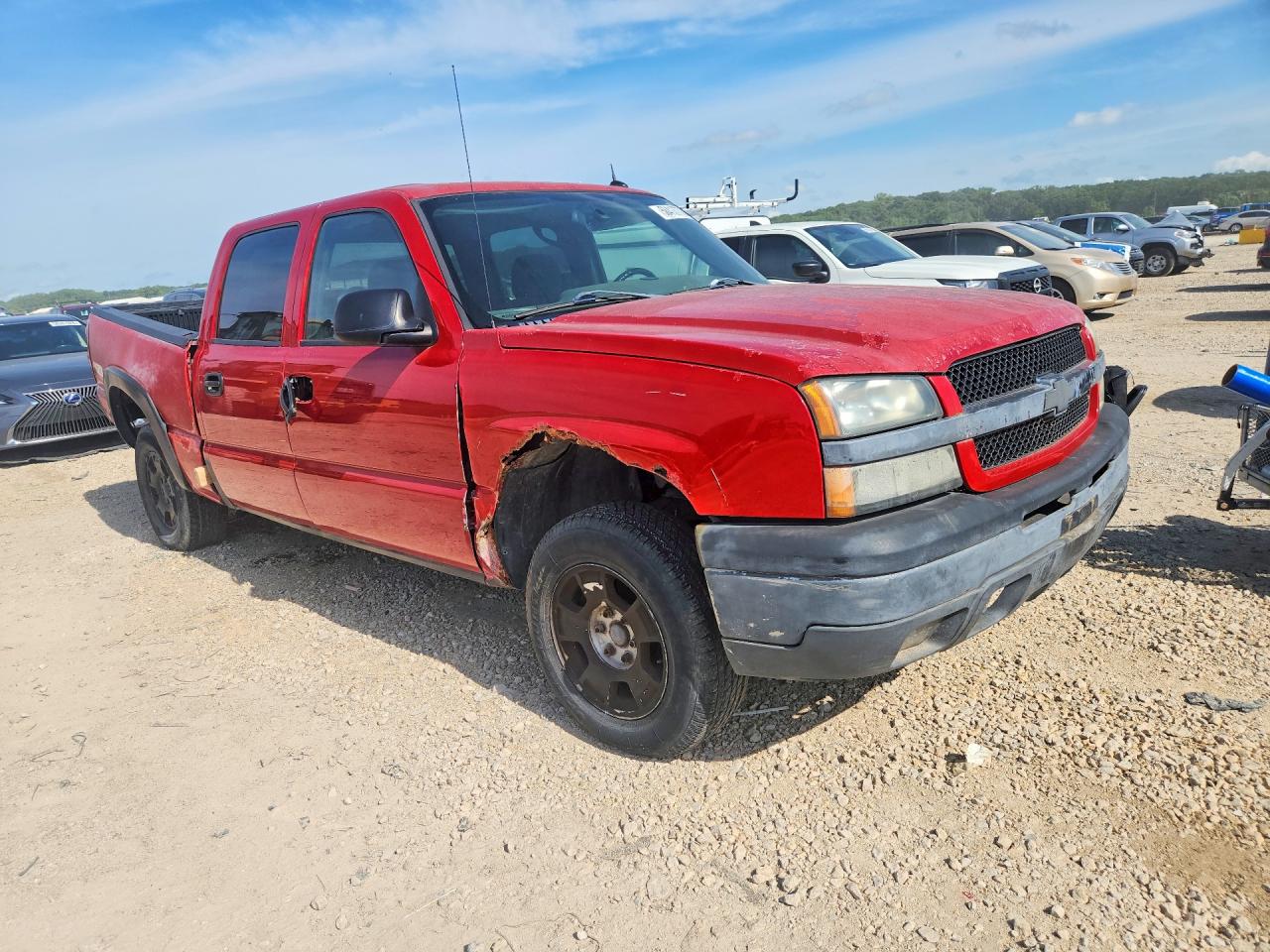 2005 Chevrolet Silverado K1500 Red vin: 2GCEK13T151208346