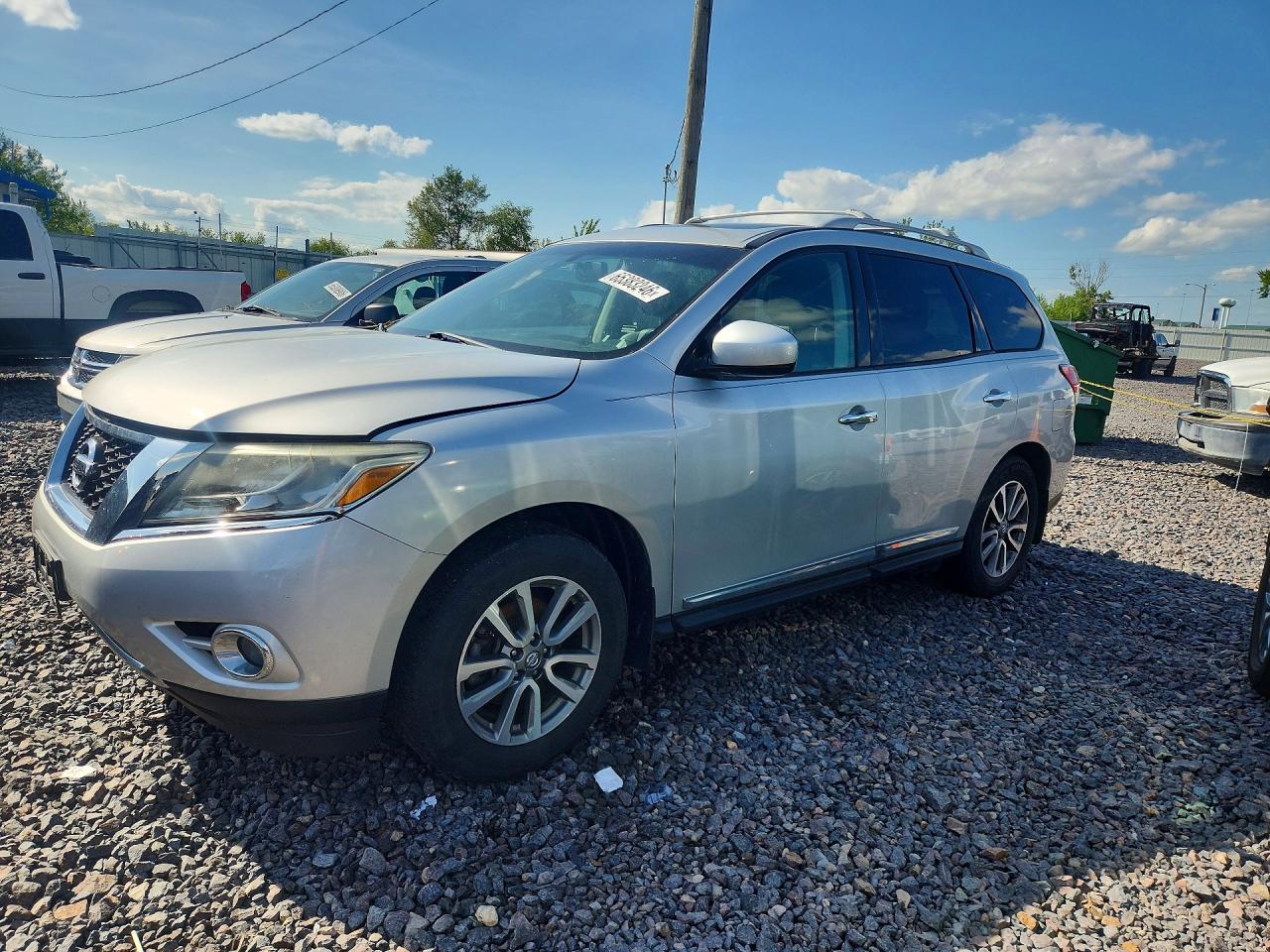2013 Nissan Pathfinder S Silver vin: 5N1AR2MM4DC690029