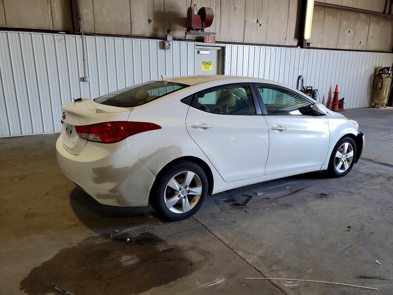 2013 Hyundai Elantra Gls White vin: 5NPDH4AE0DH374094