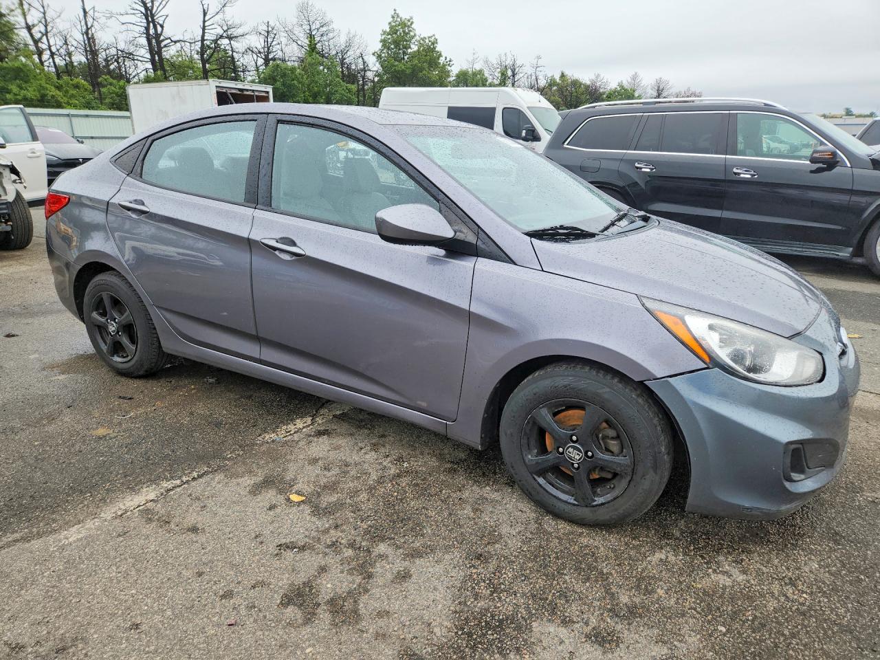 2014 Hyundai Accent Gls Gray vin: KMHCT4AE9EU728787