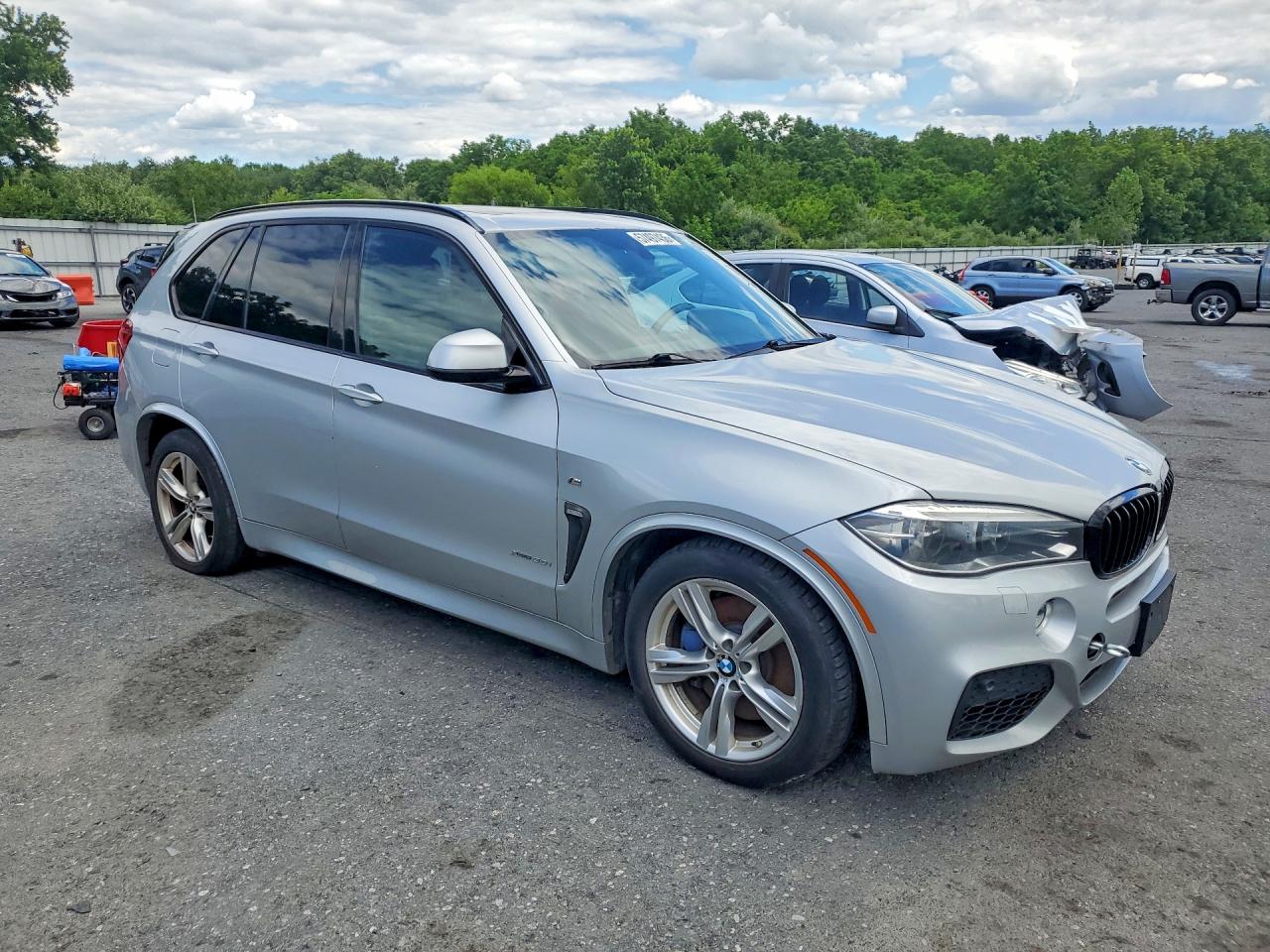 2015 Bmw X5 Xdrive50i Silver vin: 5UXKR6C58F0J76214