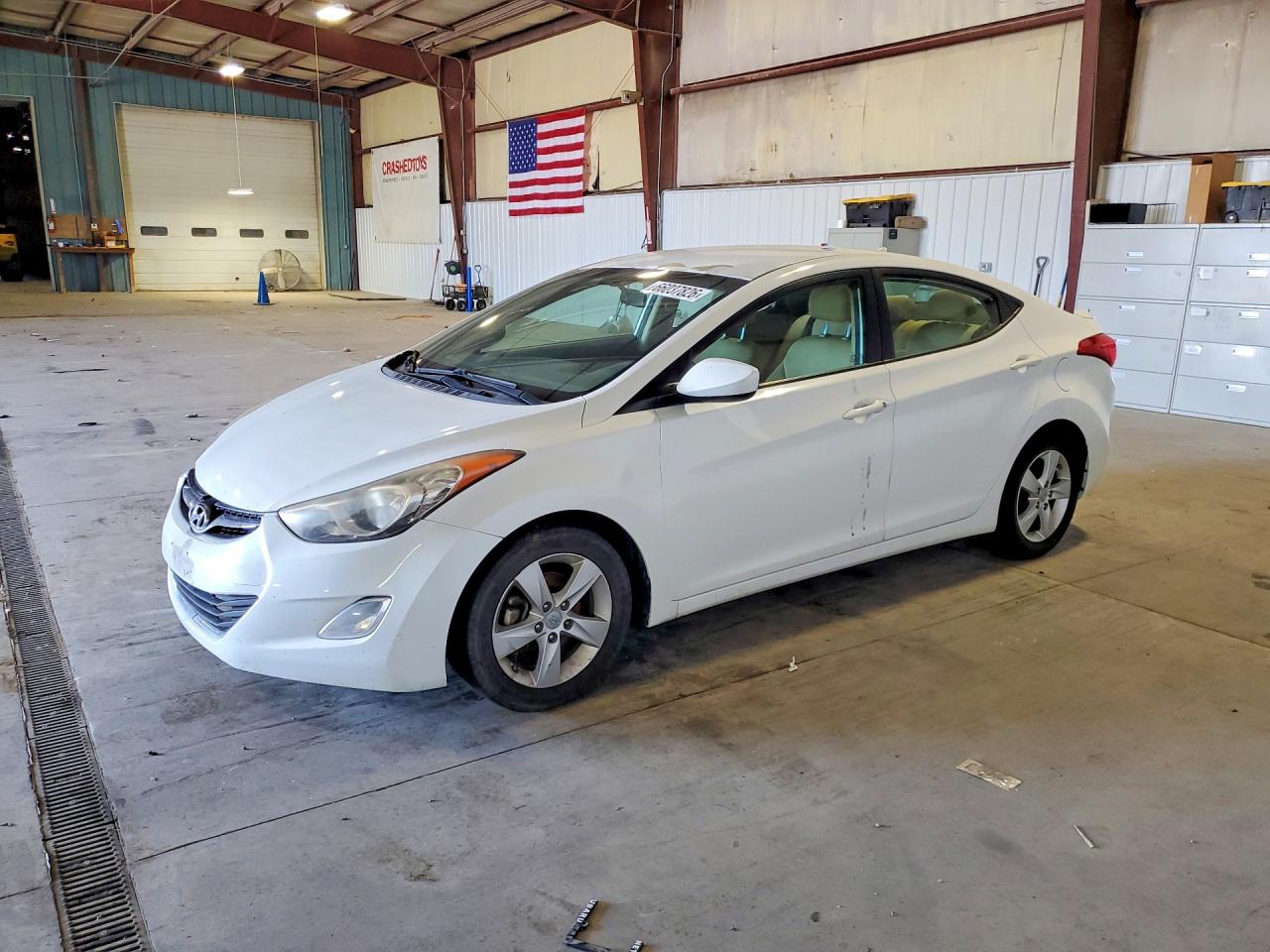 2013 Hyundai Elantra Gls White vin: 5NPDH4AE0DH374094
