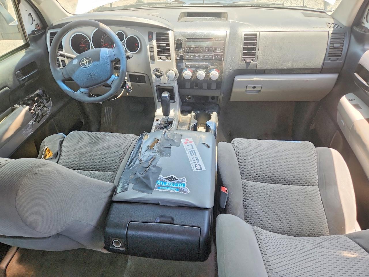2008 Toyota Tundra Sr5 White vin: 5TBBT54148S459369