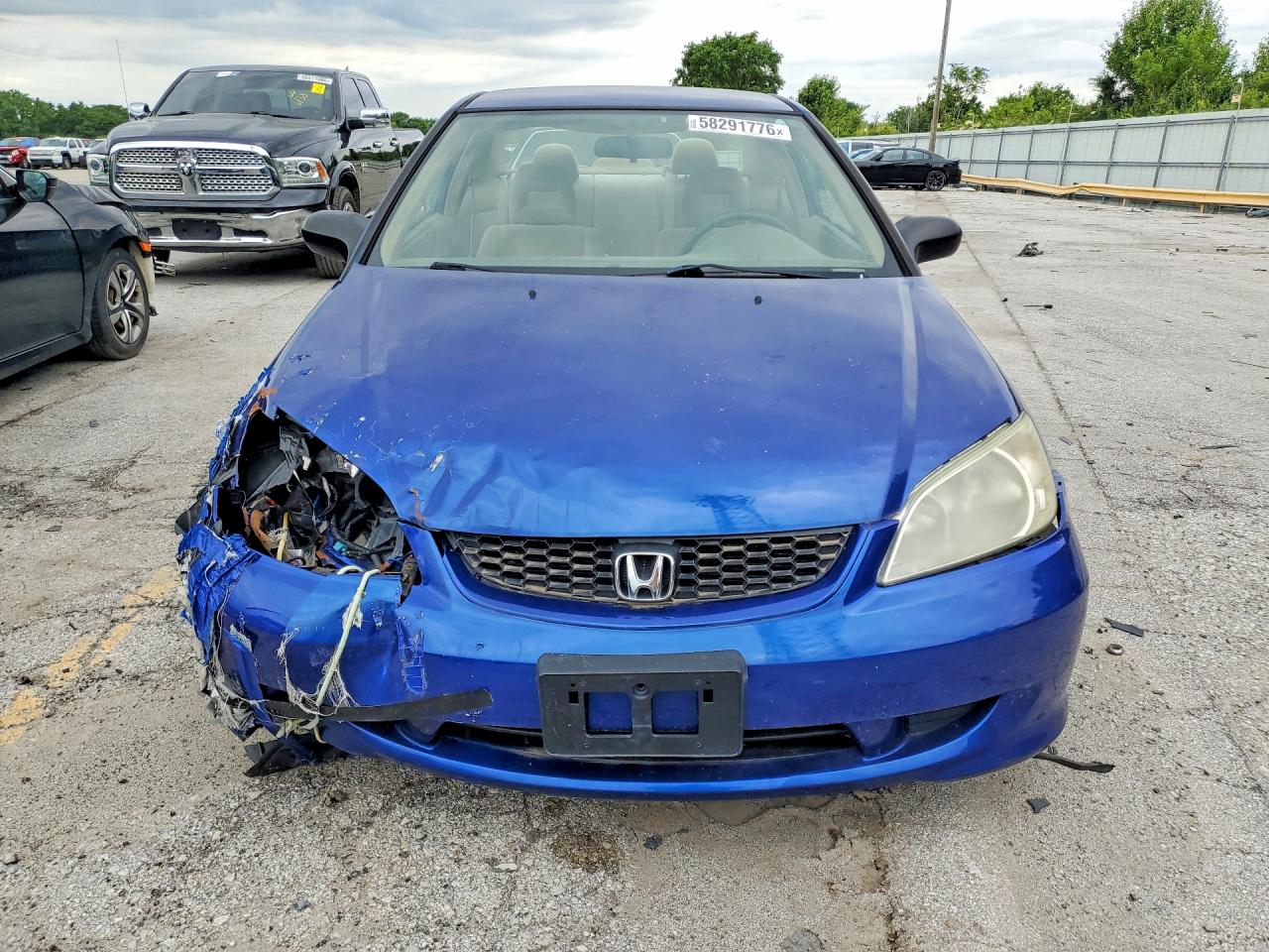 2005 Honda Civic Dx Vp Blue vin: 1HGEM22185L065875