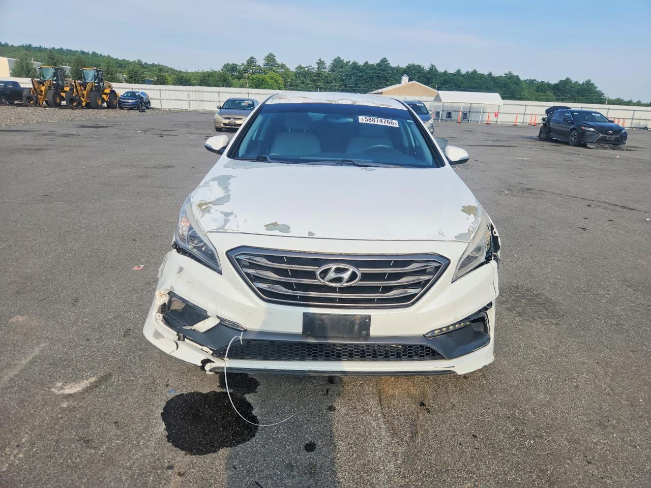 2015 Hyundai Sonata Sport White vin: 5NPE34AF0FH219415