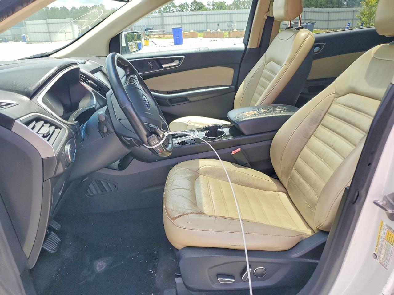 2015 Ford Edge Sel White vin: 2FMTK4J85FBC14844