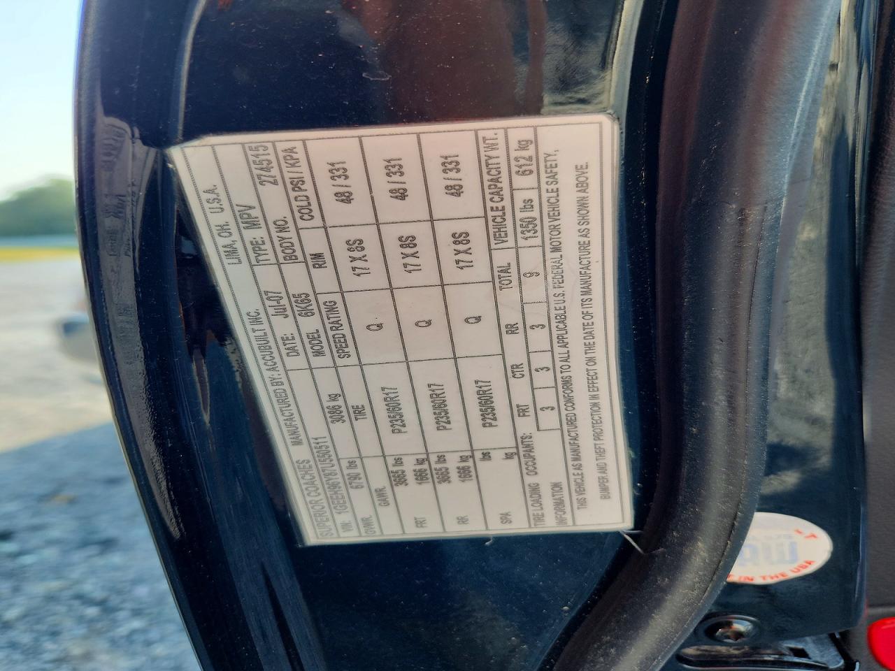 2007 Cadillac Professional Chassis Черный vin: 1GEEH96Y87U550511