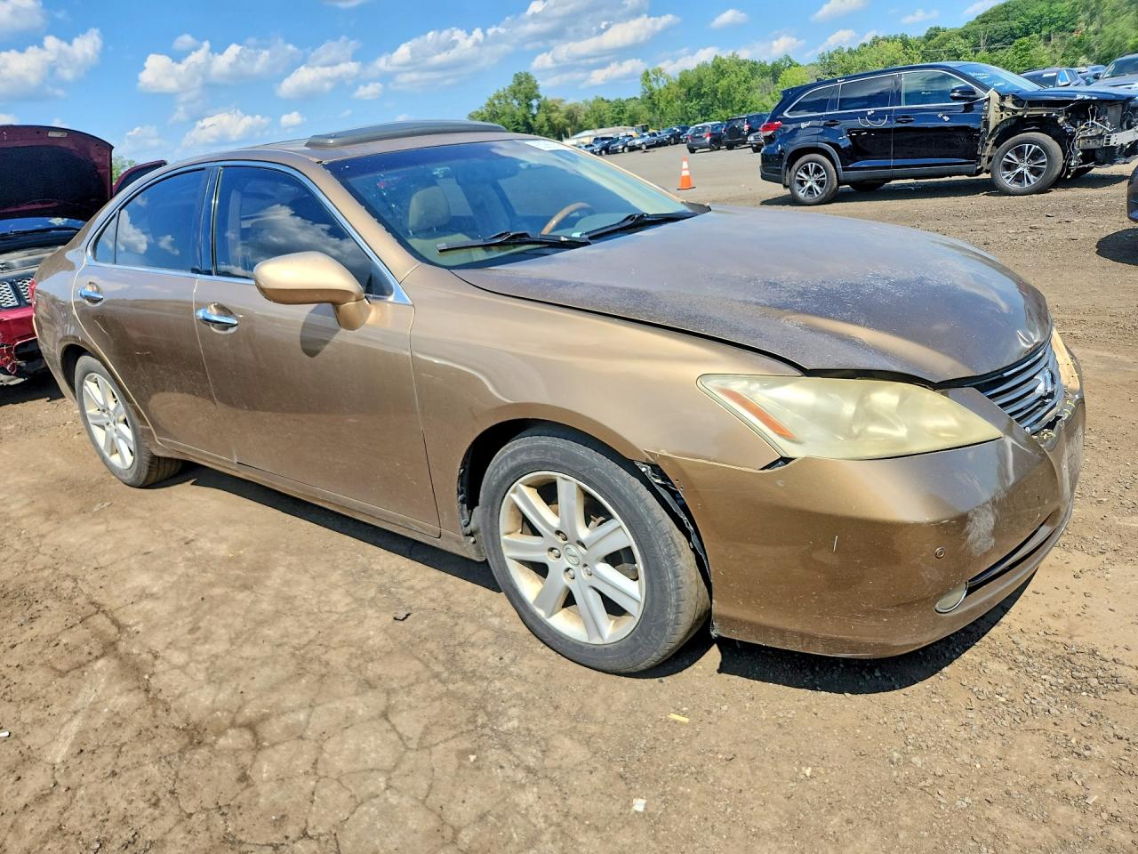 2008 Lexus Es 350 Золотой vin: JTHBJ46GX82182340