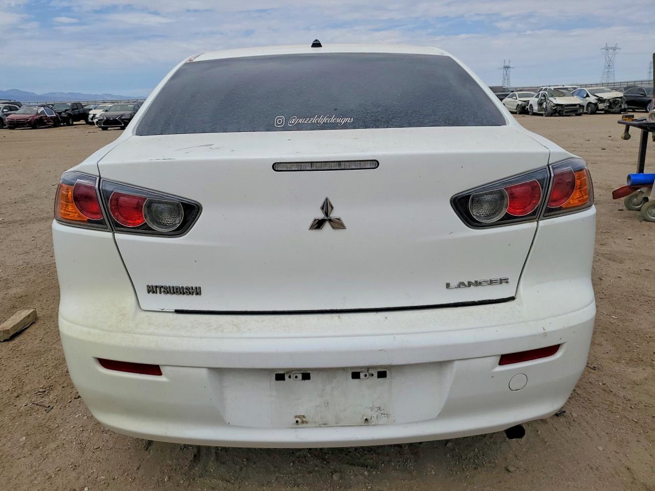 2015 Mitsubishi Lancer Es White vin: JA32U2FU3FU009732