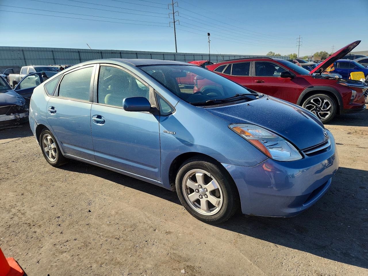 2007 Toyota Prius Base Blue vin: JTDKB20U777690123