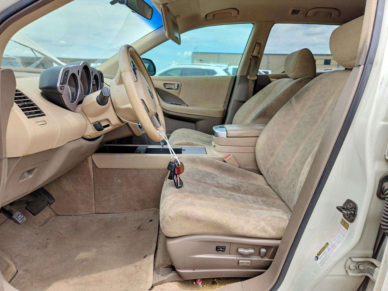 2007 Nissan Murano S White vin: JN8AZ08T47W505222