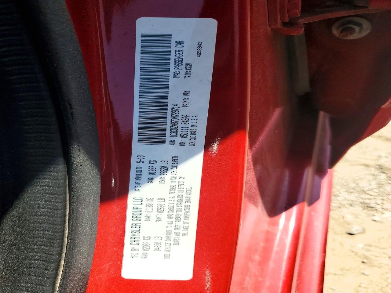 2013 Dodge Avenger Se Red vin: 1C3CDZAB7DN729714