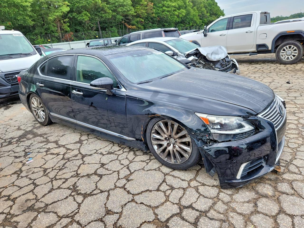 2014 Lexus Ls 460l Black vin: JTHGL1EF3E5053065