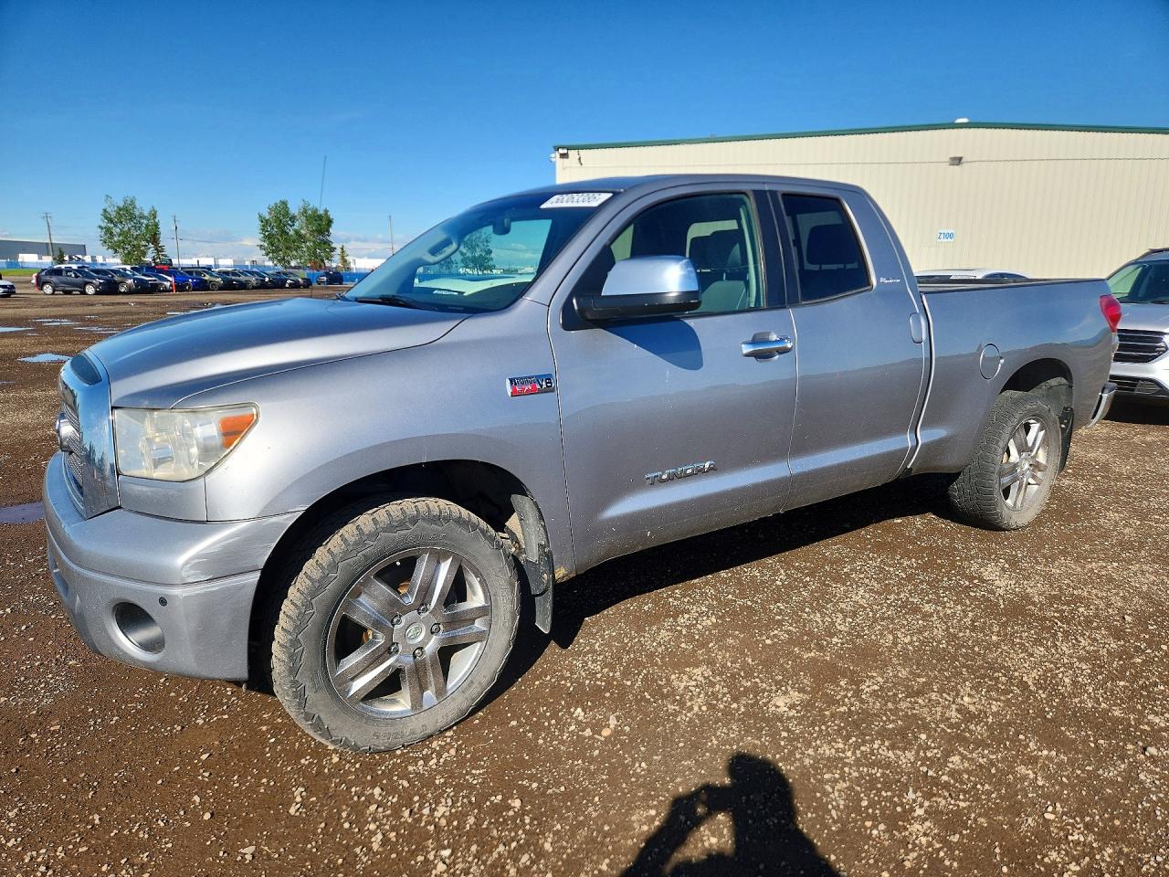 2007 Toyota Tundra Double Cab Limited Silver vin: 5TBBV58137S488848