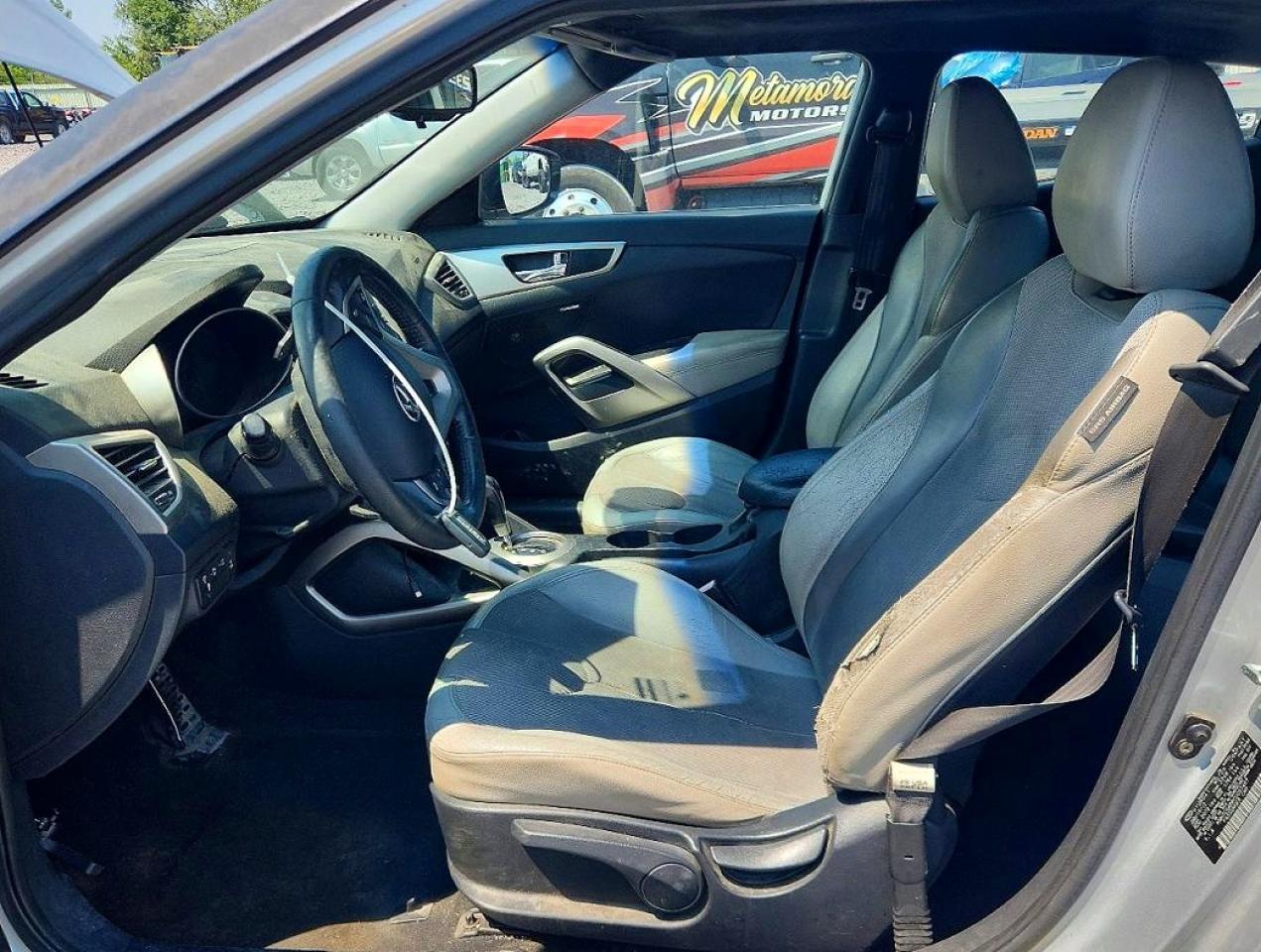 2012 Hyundai Veloster Base Silver vin: KMHTC6AD8CU057497