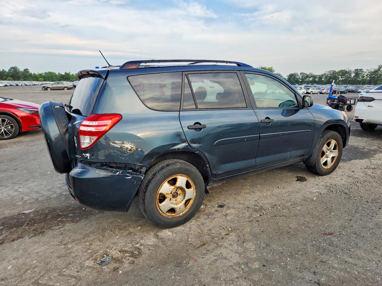 2010 Toyota Rav4 Base Blue vin: JTMBF4DV4AD027877
