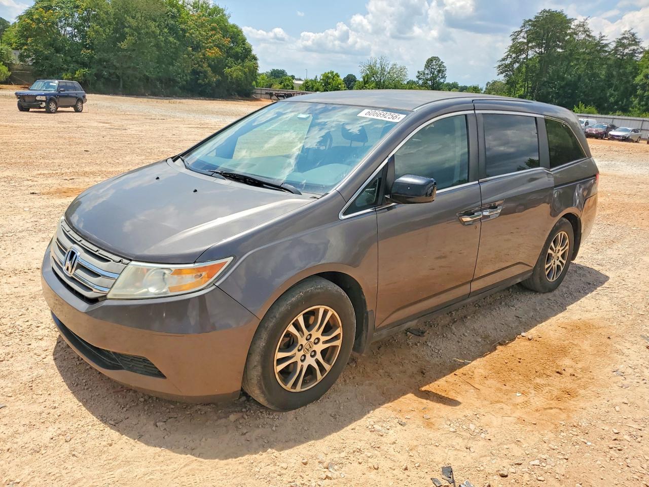 2013 Honda Odyssey Ex Gray vin: 5FNRL5H49DB072700