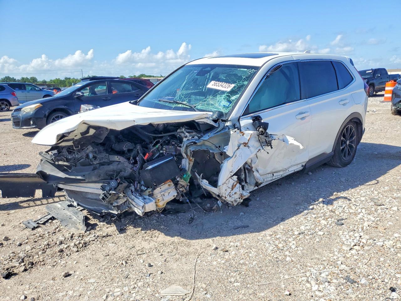 2023 Honda Crv White vin: 7FARS3H71PE003381