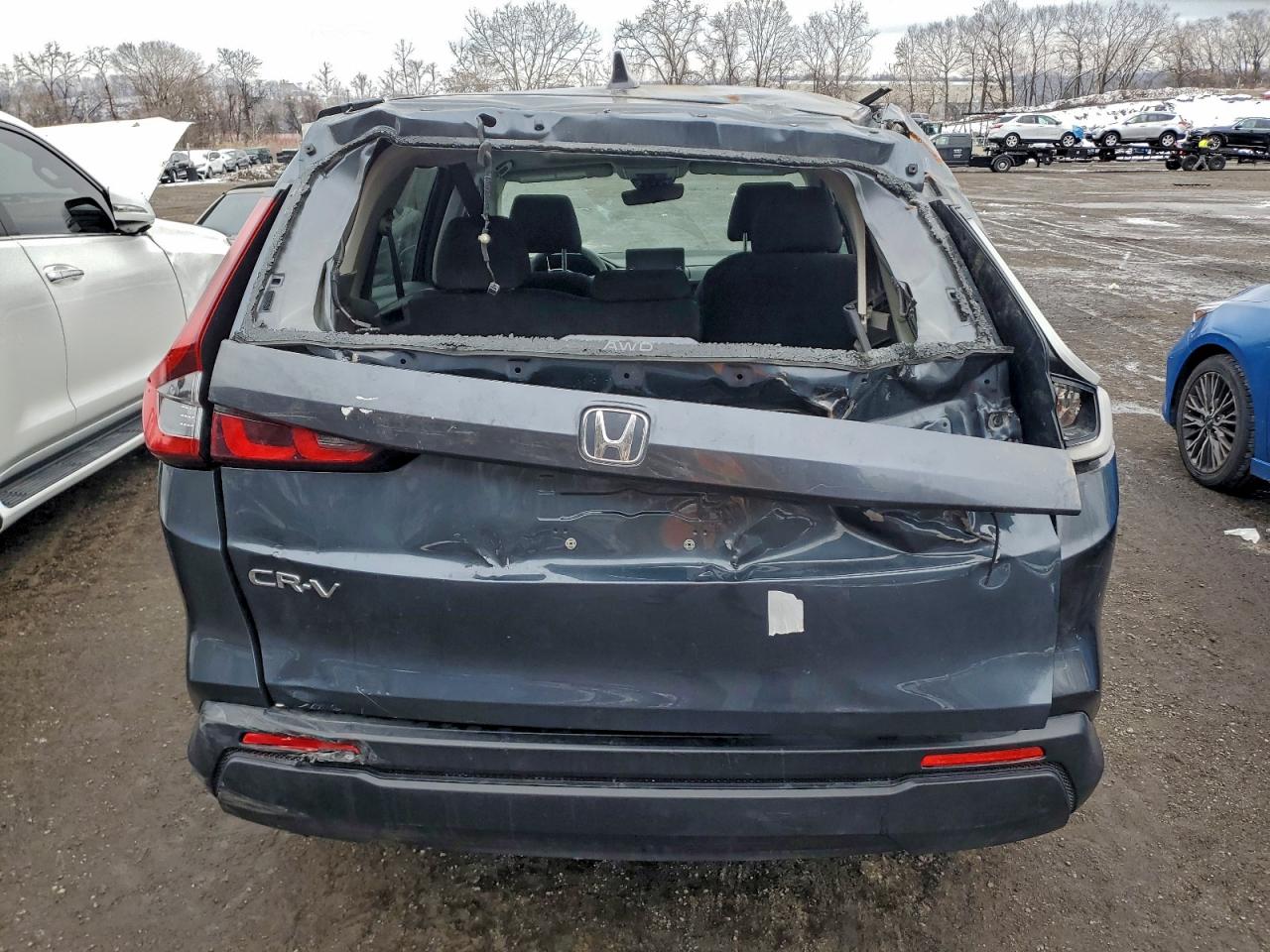 2024 Honda Cr-v Ex Gray vin: 7FARS4H44RE017676