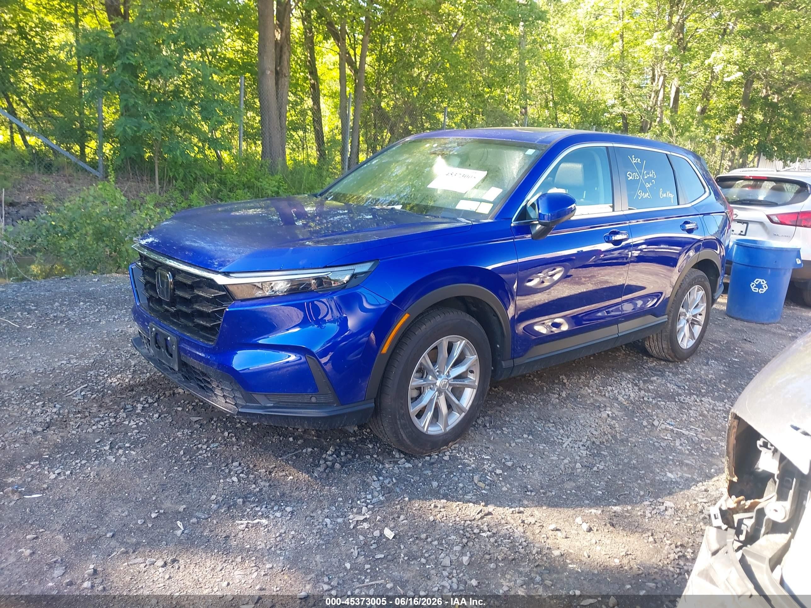 2023 Honda Cr-v Ex-l Awd Blue vin: 7FARS4H78PE019938