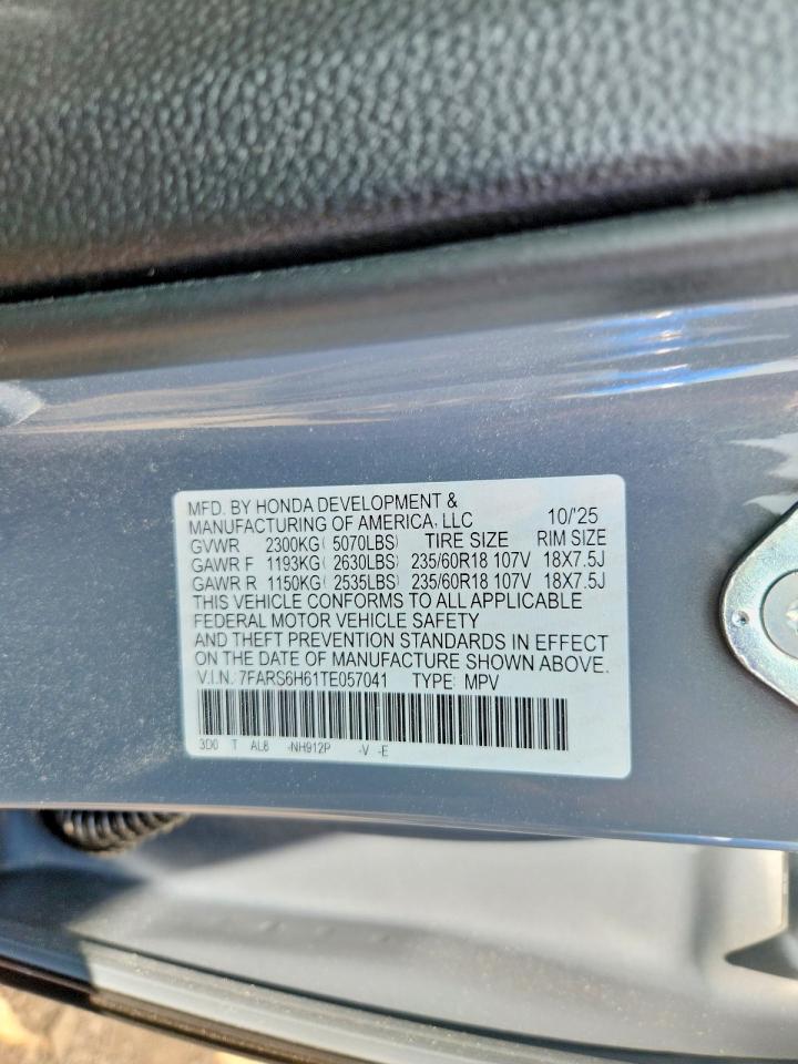 2026 Honda Cr-v Trailsport Gray vin: 7FARS6H61TE057041