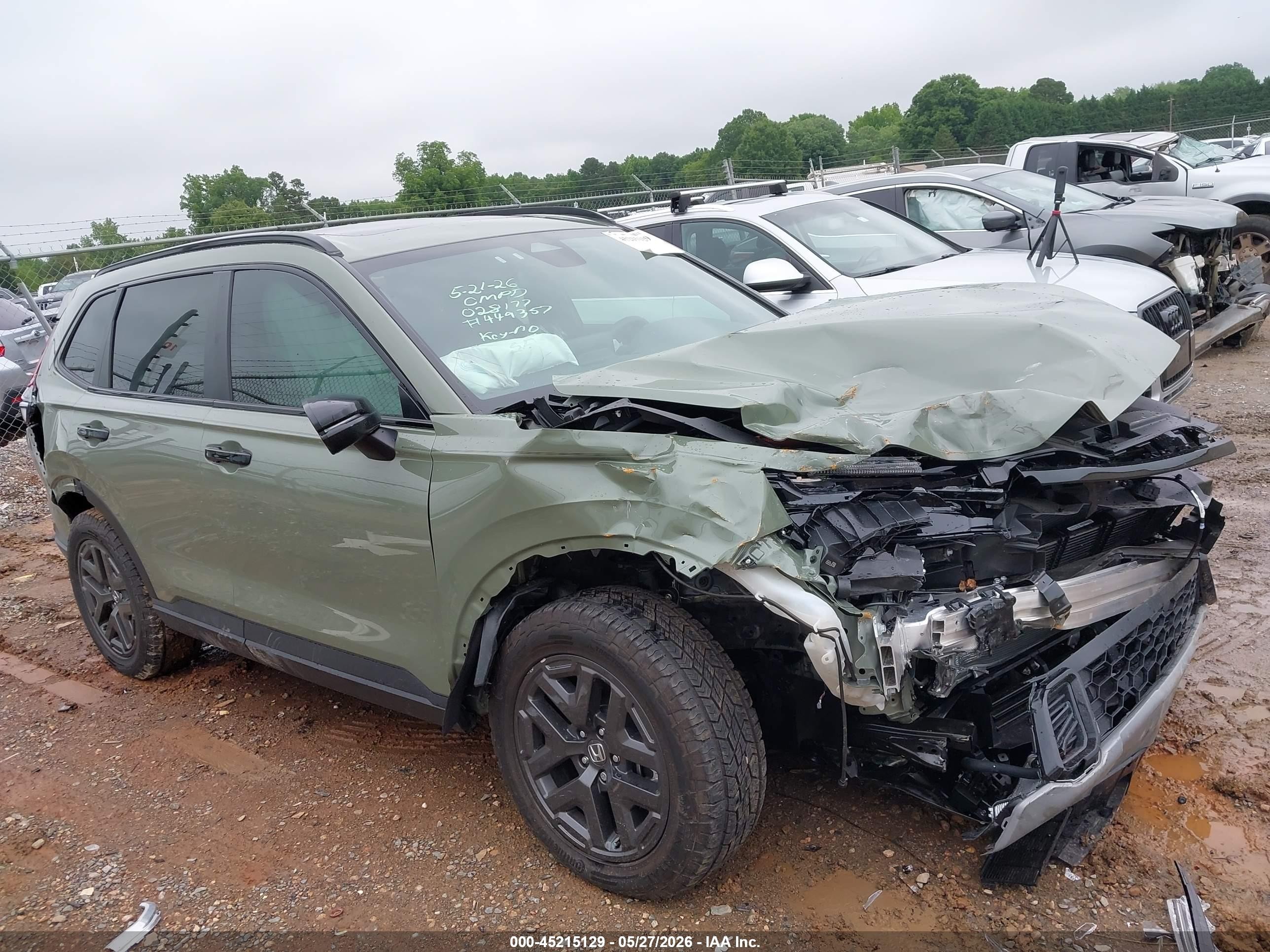 2026 Honda Cr-v Hybrid Awd Trailsport Green vin: 7FARS6H62TE028177