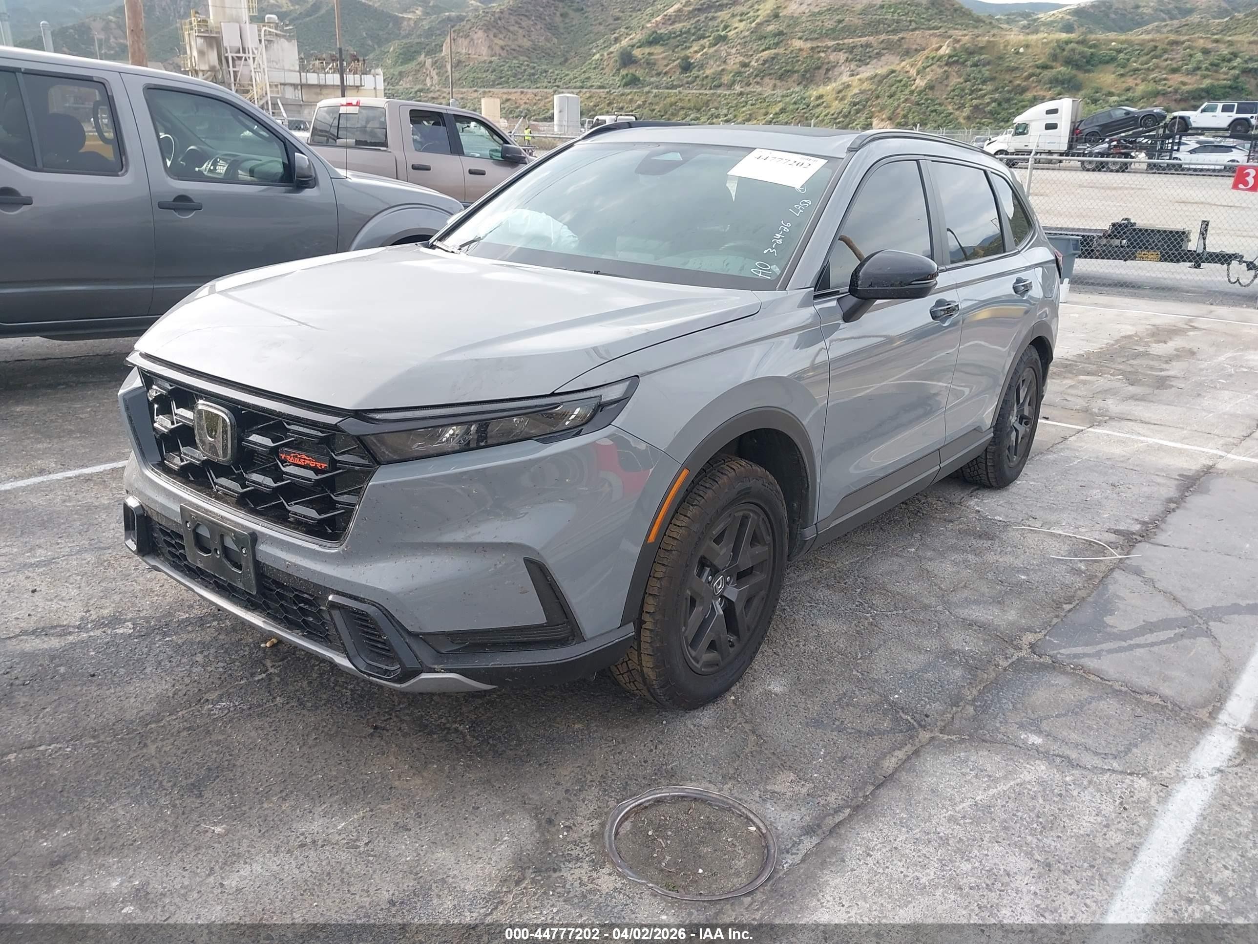 2026 Honda Cr-v Hybrid Awd Trailsport Серый vin: 7FARS6H66TE028991