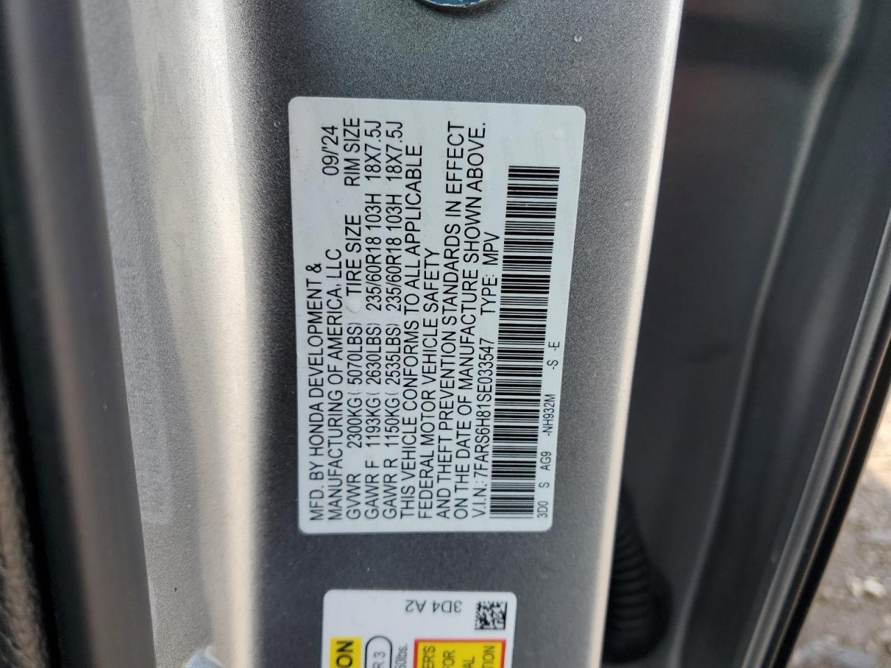 2025 Honda Cr-v Sport-l Silver vin: 7FARS6H81SE033547