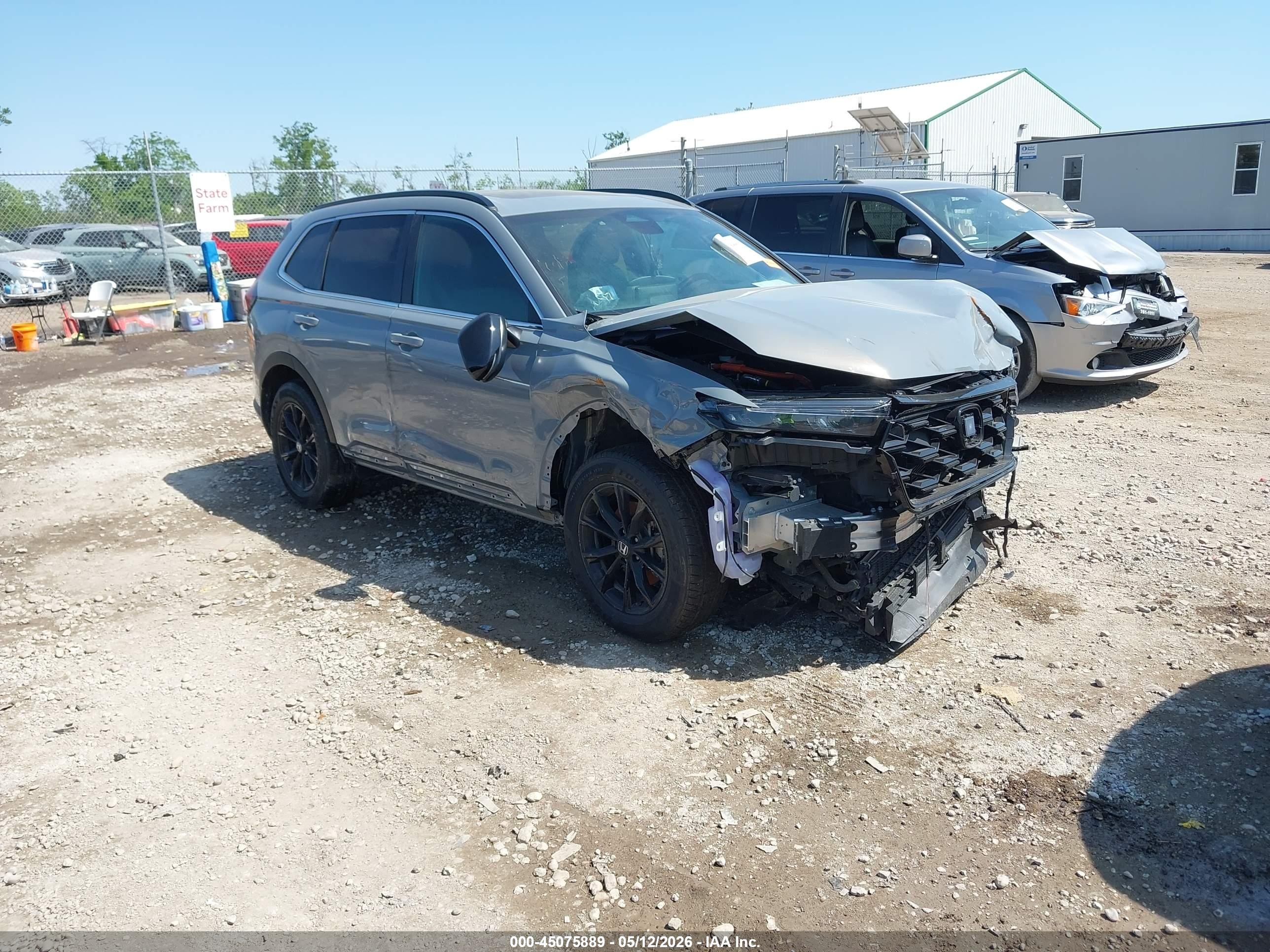 2025 Honda Cr-v Hybrid Sport-l Gray vin: 7FARS6H82SE073412