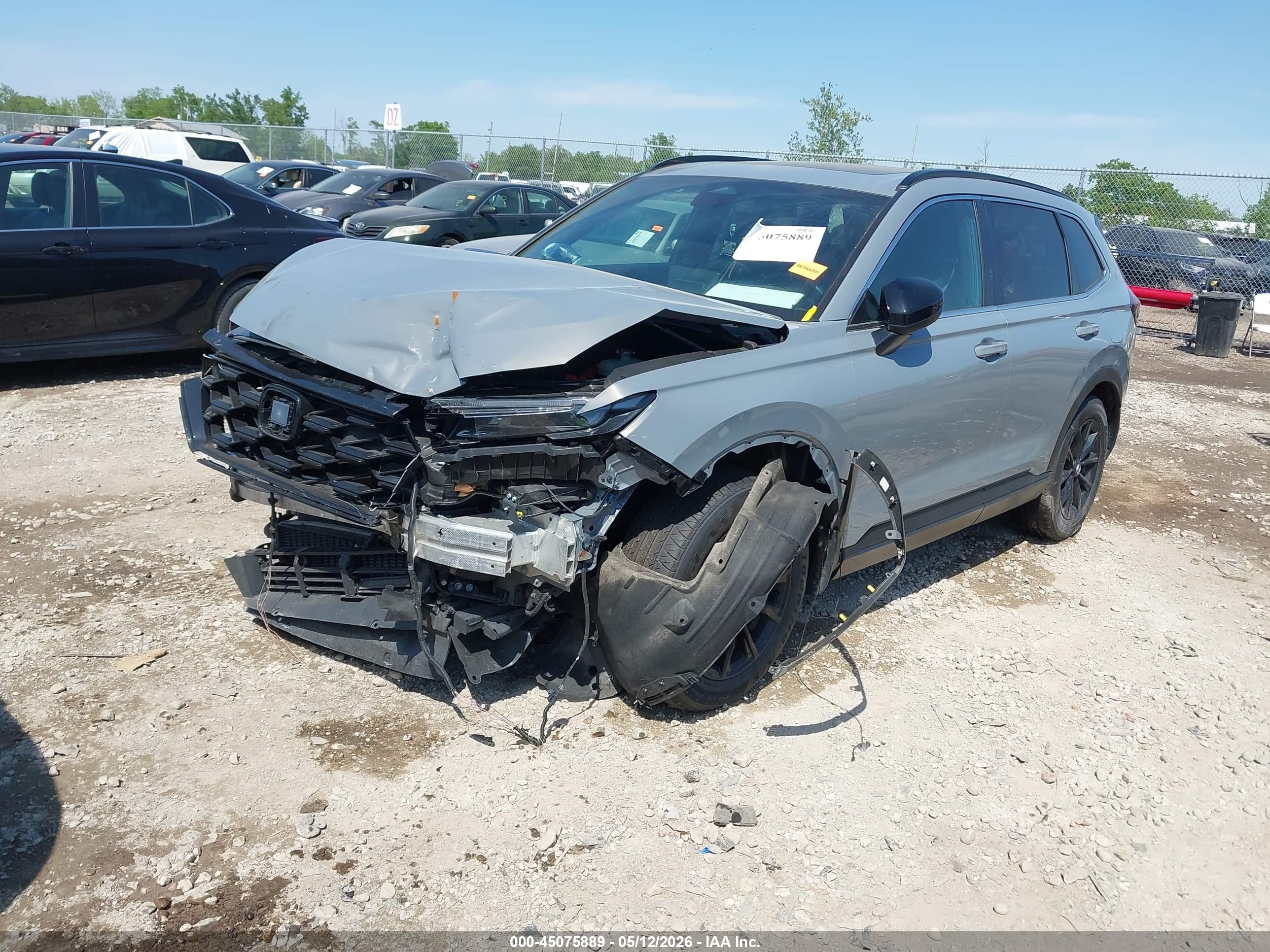 2025 Honda Cr-v Hybrid Sport-l Gray vin: 7FARS6H82SE073412