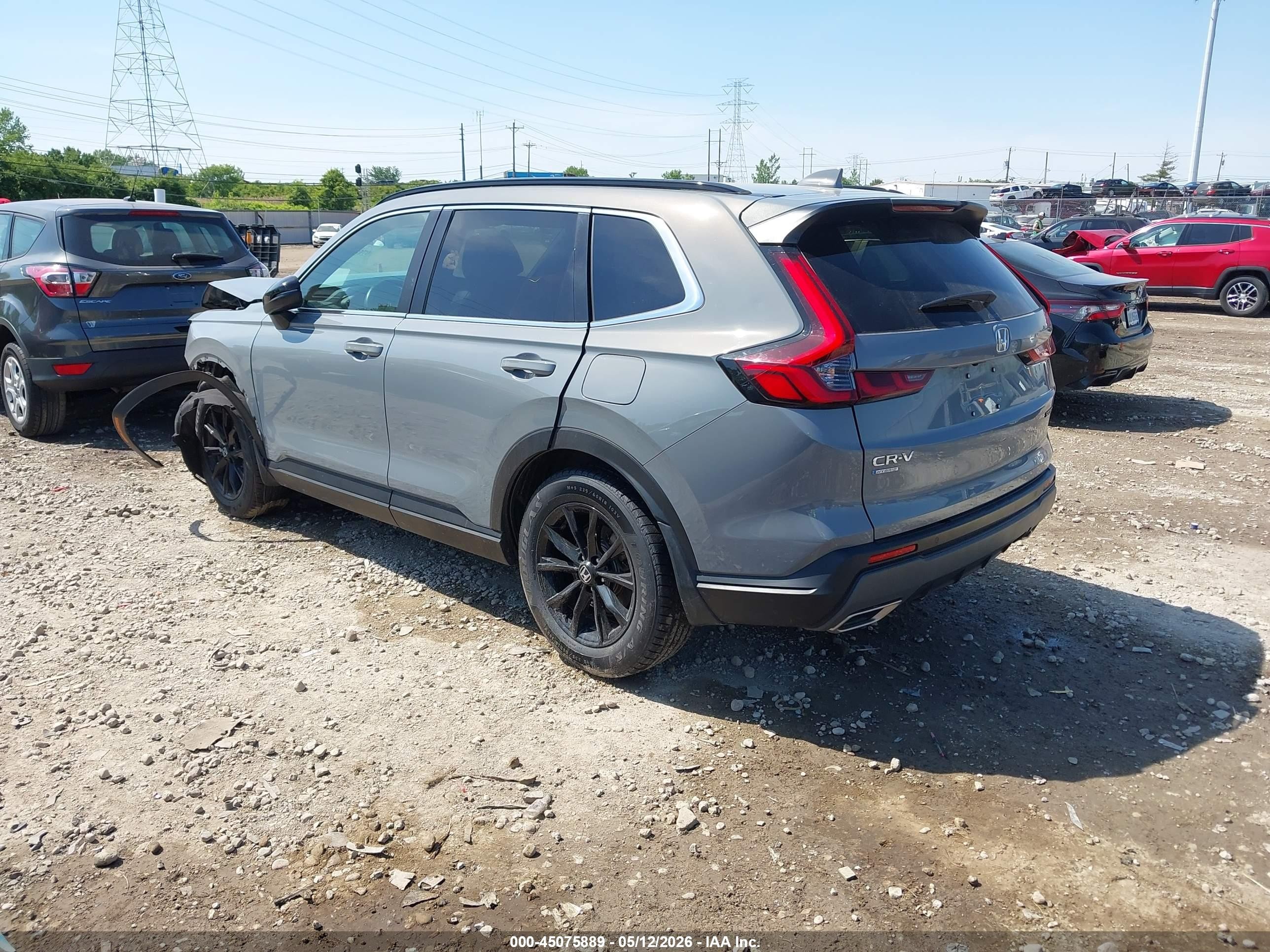 2025 Honda Cr-v Hybrid Sport-l Gray vin: 7FARS6H82SE073412