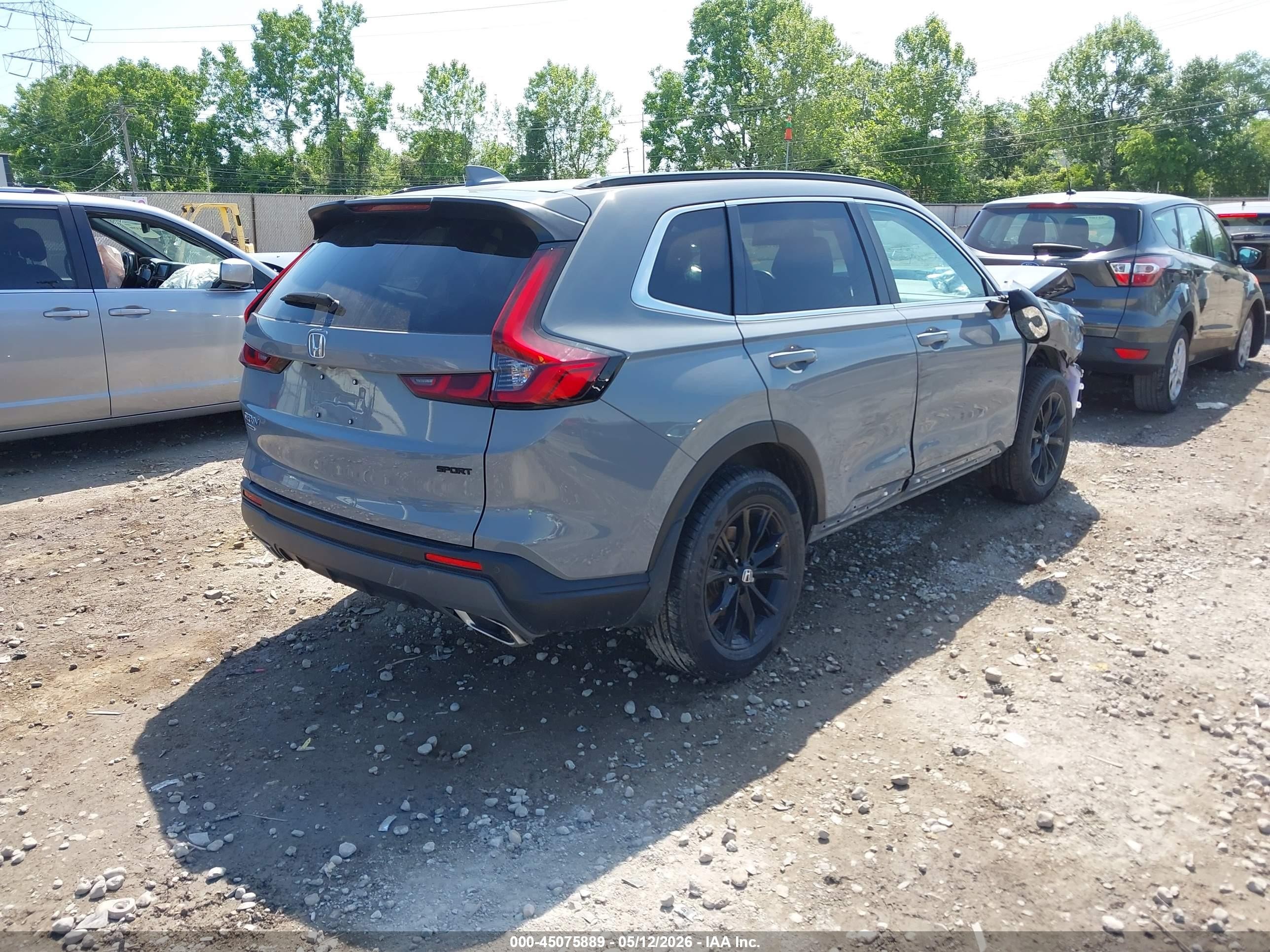 2025 Honda Cr-v Hybrid Sport-l Gray vin: 7FARS6H82SE073412