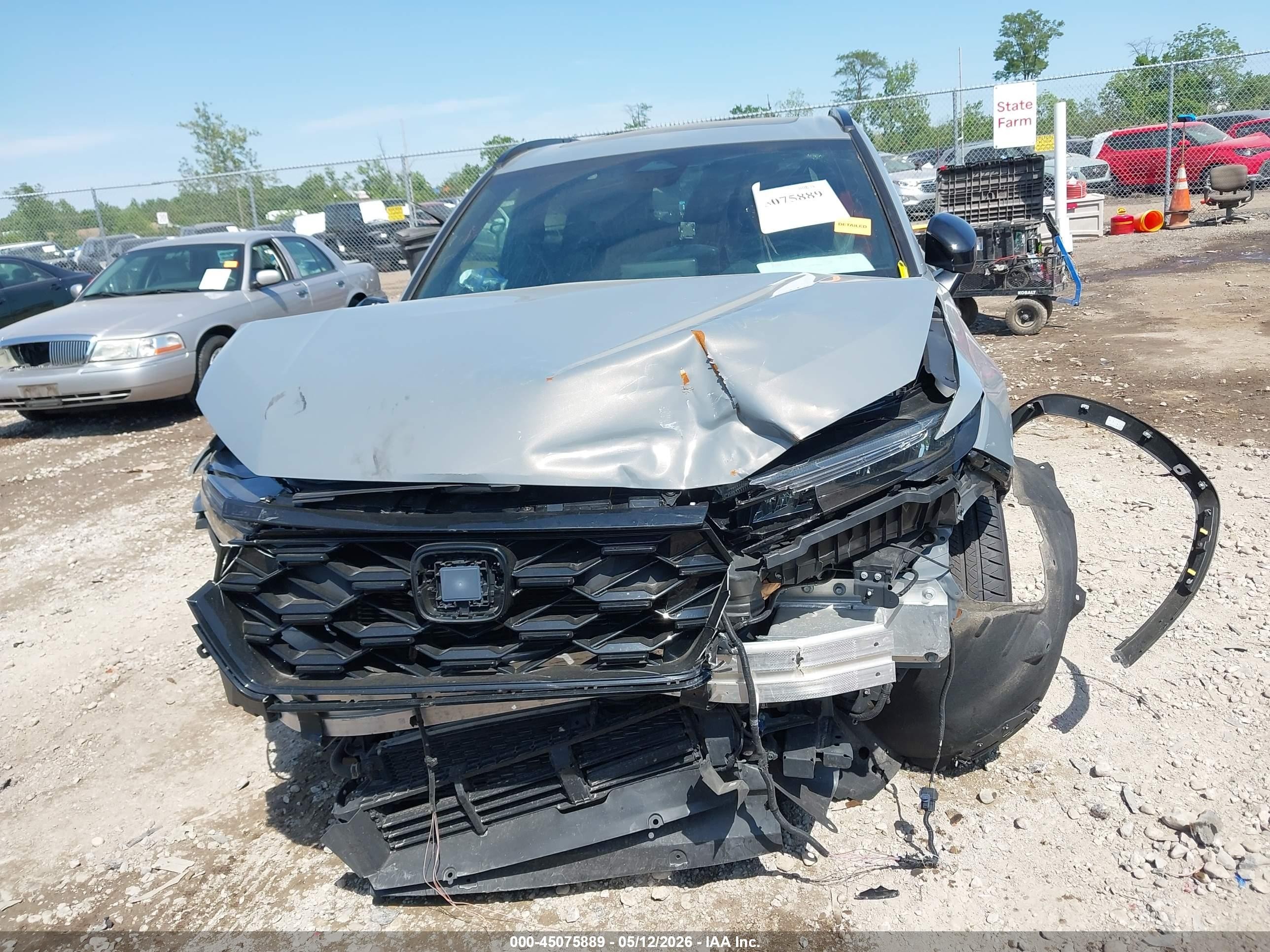 2025 Honda Cr-v Hybrid Sport-l Gray vin: 7FARS6H82SE073412
